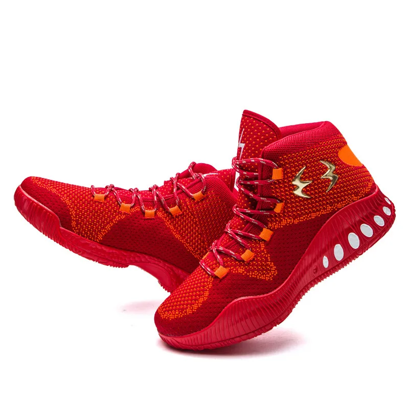 Keloch/Новые Классические Стиль Баскетбольные кеды трикотажные Fly плетения сетки