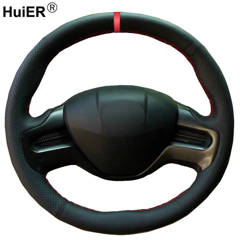 HuiER ручной швейный чехол рулевого колеса автомобиля для Honda Civic 8 2006 2007 2008 2009 2010 2011 (2
