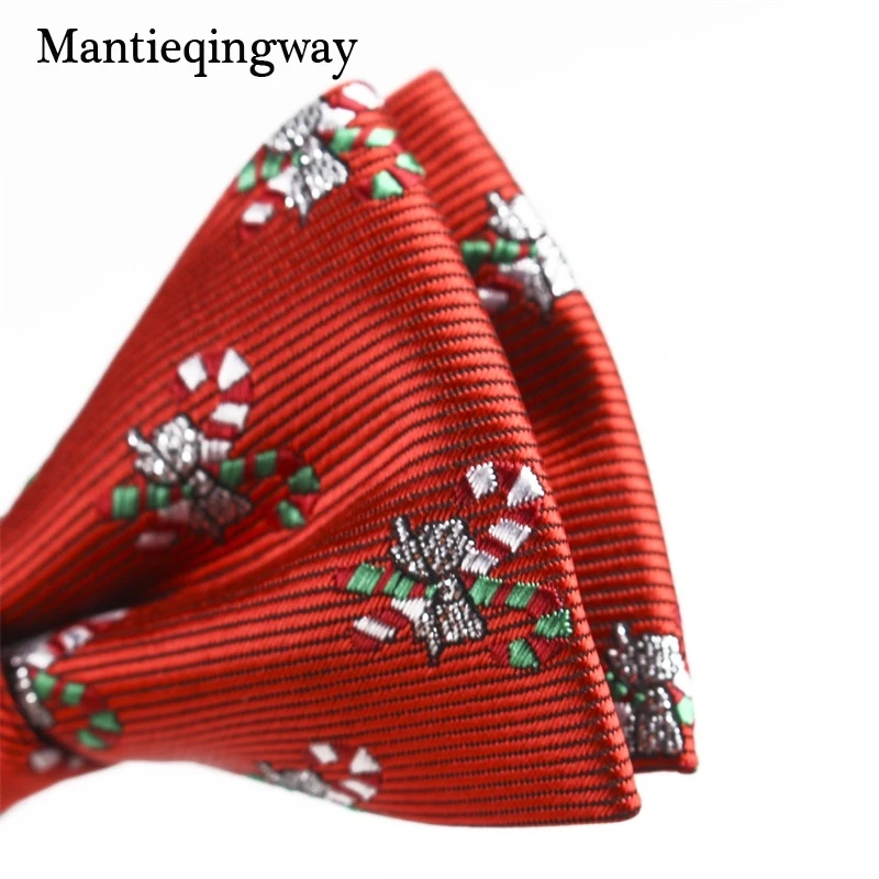 Mantieqingway/детские рождественские галстуки-бабочки для маленьких мальчиков; рубашки со снежинками; детские галстуки-бабочки из полиэстера; рождественские галстуки; подарки