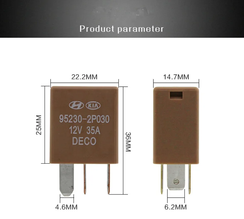 2 шт. автомобиля фиолетовое реле для KIA 12 В 10A 20A 35A 50A 4Pin 5pin DECO реле питания в сборе