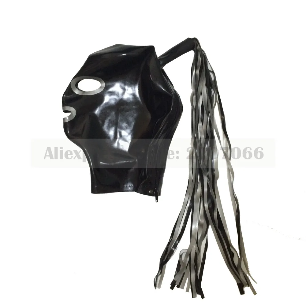 Латексные головные уборы с париком экзотические волосы ручной работы размер под