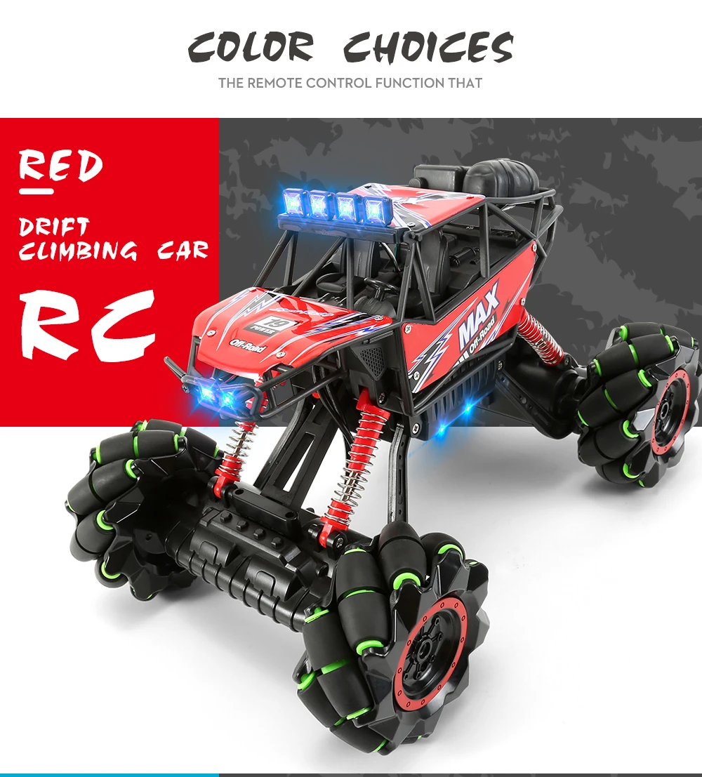 2,4G 4WD автомобиль с дистанционным управлением 360 трюк RC грузовик 35 минут игры RC Дрифт автомобиль голова светодиодный свет крутой танец