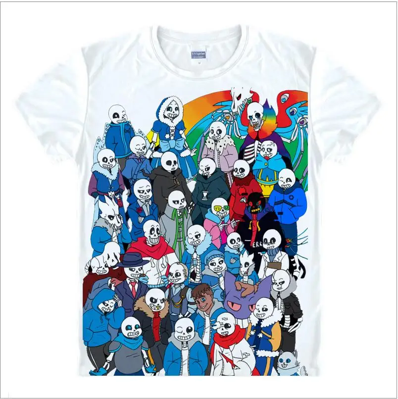 Футболка с коротким рукавом для игр Undertale sans and papyrus футболка подростков skull brother