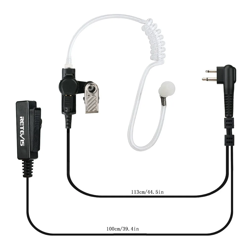 10 шт. наушники MIC 2 PIN Covert Акустическая трубка для Motorola GP88 300 2000 CT150 P040 PRO1150 Walkie Talkie