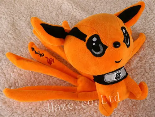 Аниме Kyuubi Kurama Nine Tails мягкая плюшевая игрушка-животное кукла 25 см | Игрушки и хобби