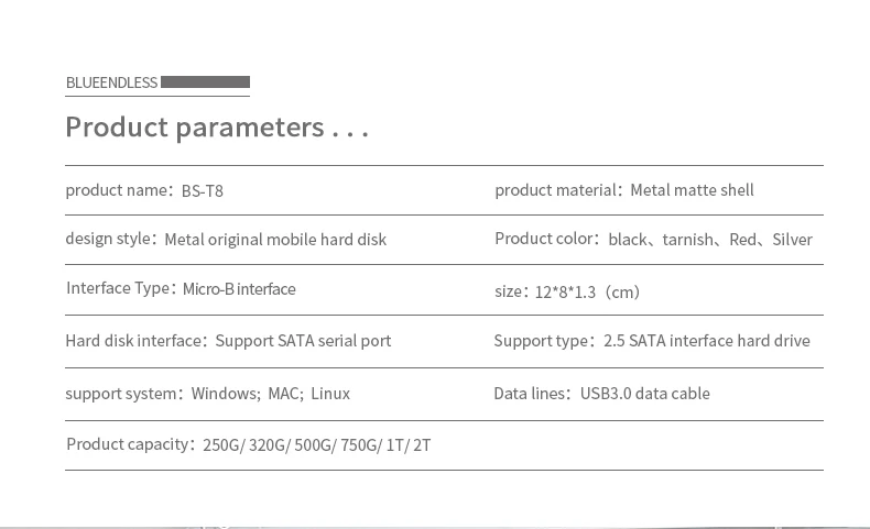 HDD Dard Disk Внешний жесткий диск 1 ТБ HD Externo 2 ТБ 1 T жесткий диск Harici 2 для устройства хранения Externe Harde Schijf 500GB 750GB