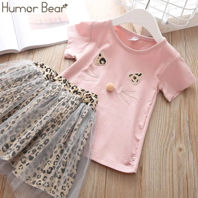 Humor Bear комплект одежды для девочек с бусинами милые топы девочки длинными