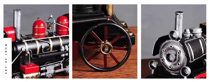 Винтажные Креативные украшения ручной работы металлический локомотив кованого