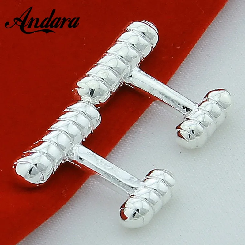 Мужские Запонки во французском стиле новые высококачественные серебряные