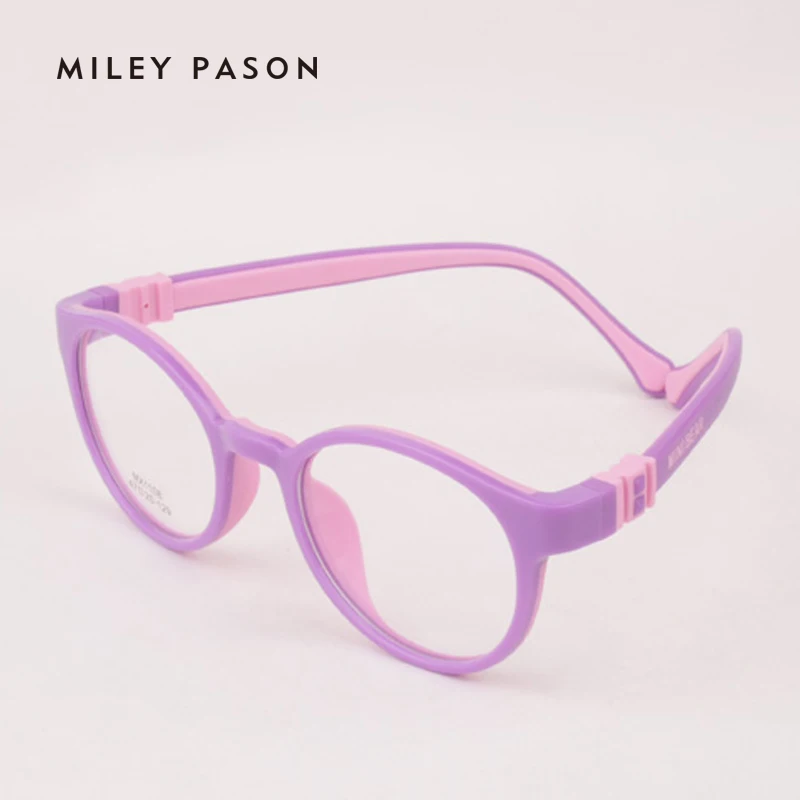 Детские пластиковые TR90 Ультра-легкие гибкие очки мягкие силикагели Мультяшные