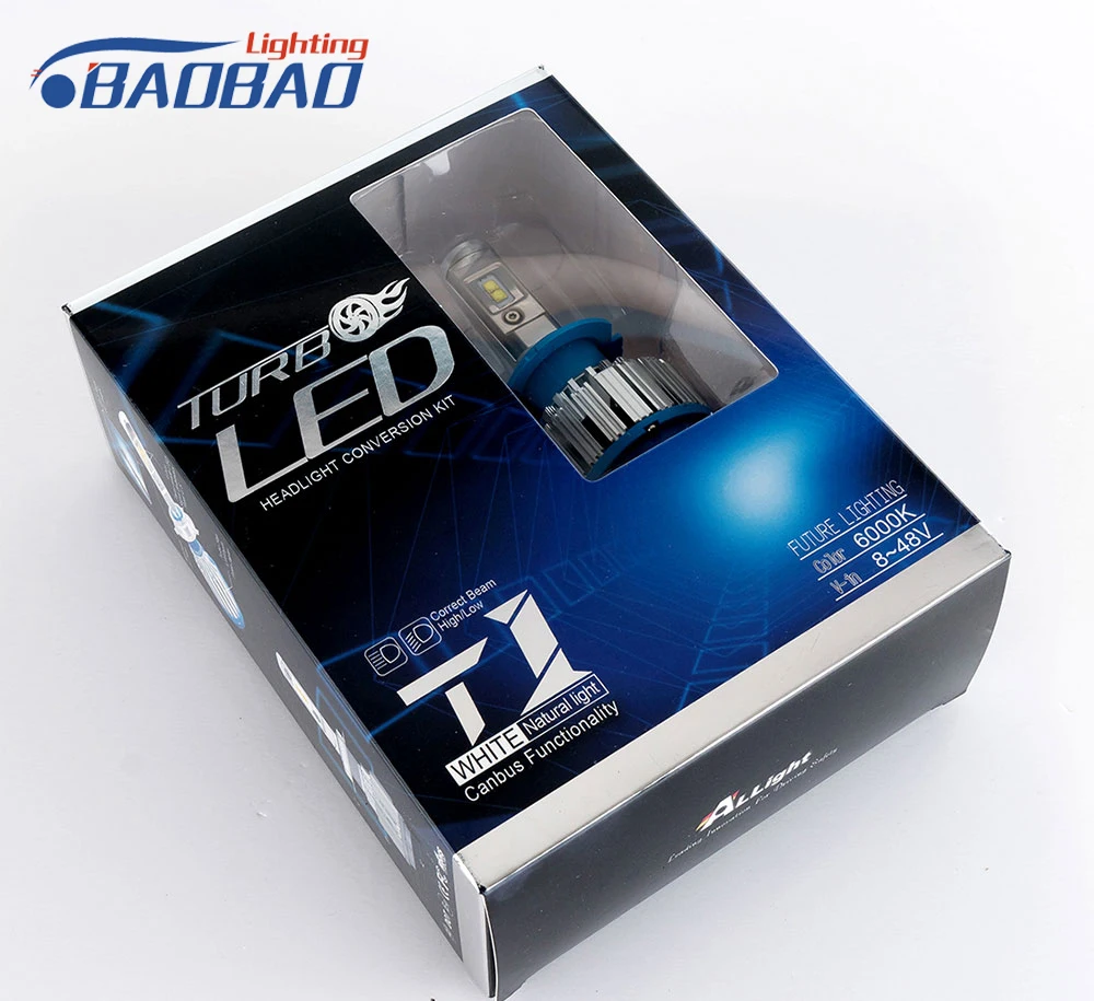 

BAOBAO T1 Car led headlight kit 60W 6000k Brightness and energy saving car styling headlamp H1 H3 H4 H7 H11 9005 9006