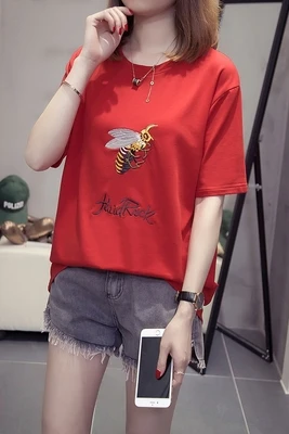 Женская футболка с коротким рукавом CHUNLI большого размера L XL 2XL 3XL 4XL весна-лето 2019