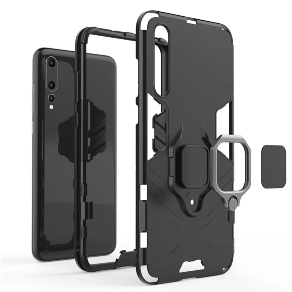 Защитный чехол с магнитным держателем для телефона Huawei P30 Pro подставка кольца на