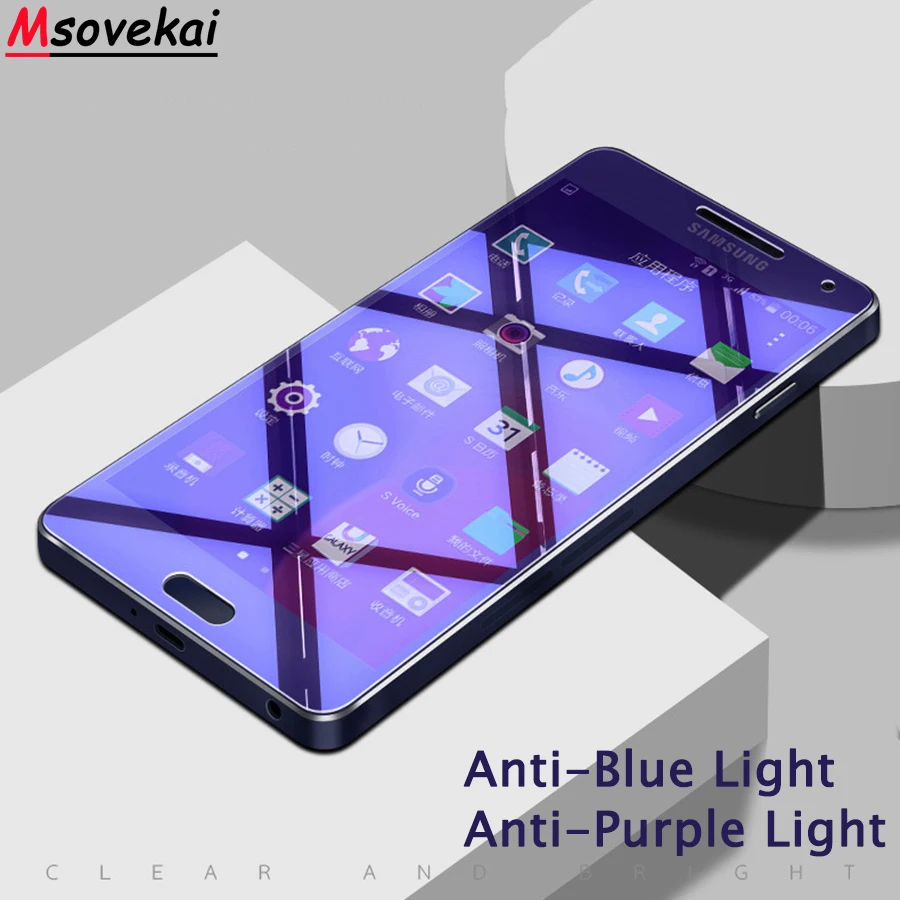 Закаленное стекло 9H с защитой от синего света для SAMSUNG Galaxy A9 A7 2018 A9S A6S A8 Star J7 Nxt