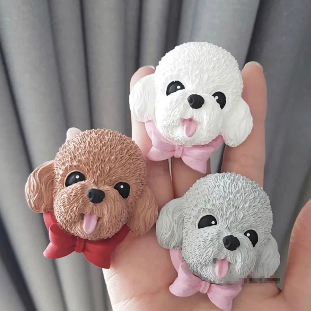 Шнауцер собака помадка торт Силиконовая форма Шоколадные конфеты формы печенье