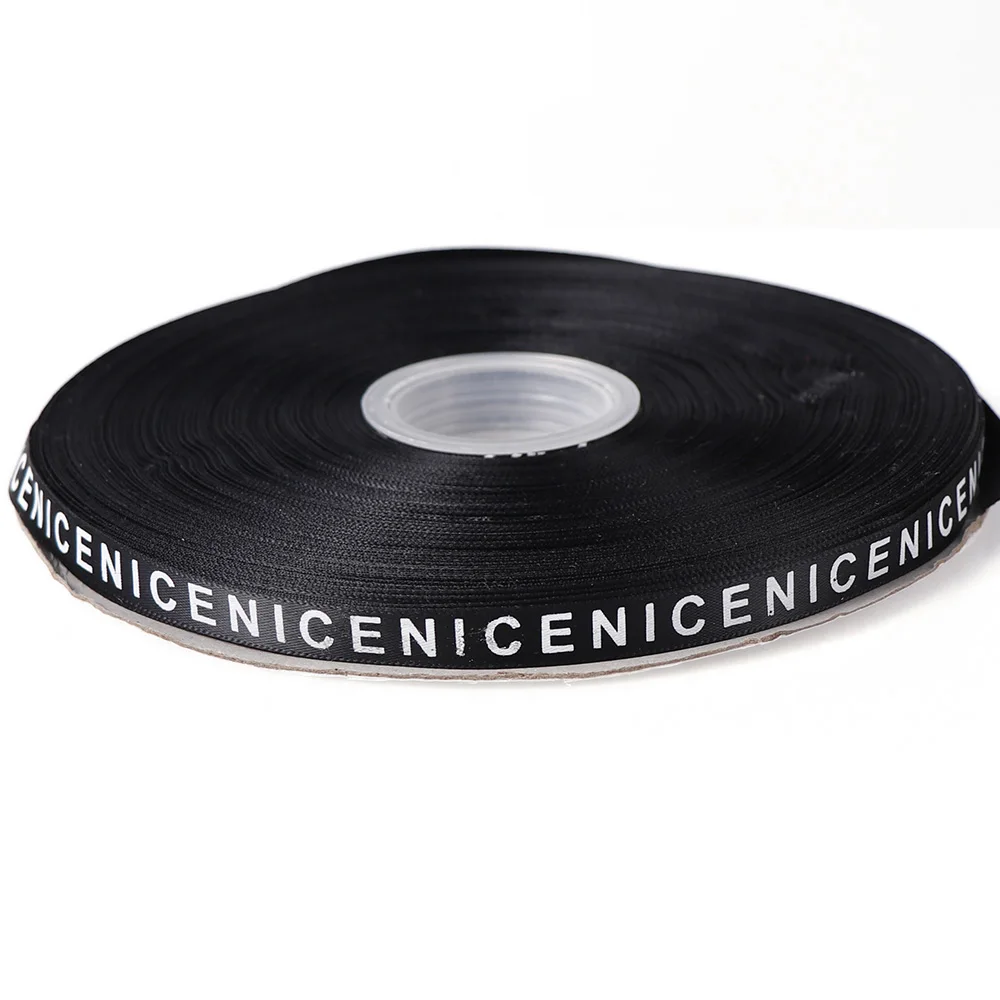 B 10mm 10 yards 7/10 мм 10 ярдов винт полиэфирной нити письмо красивым принтом Grosgrain вечерние Свадебные украшения подарок с бантом ленты для поделок карточная игра подарки - Цвет: B 10mm 10 yards