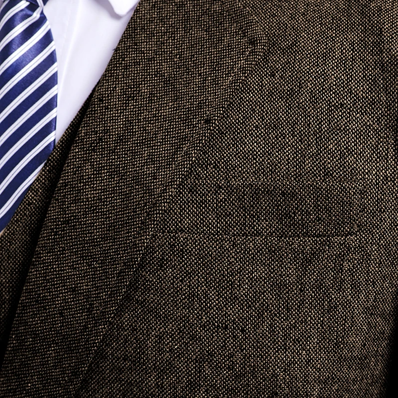 Новинка 2018 дизайнерский коричневый твидовый блейзер в новом стиле облегающий