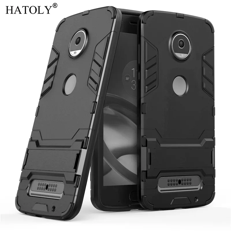 Чехол HATOLY для Motorola Moto Z2 Play Ударопрочный силиконовый резиновый твердый чехол