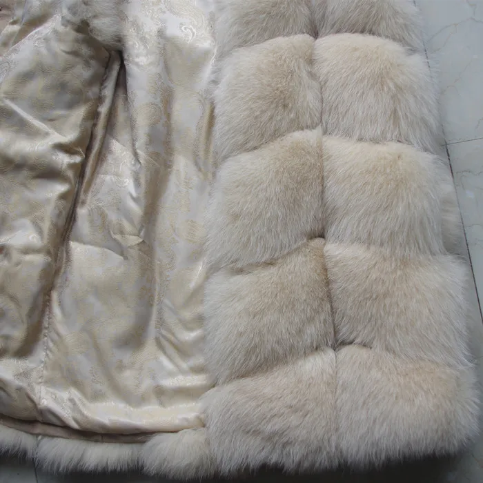 Жилет из лисьего меха новинка 2018 Модный зимний женский жилет натурального 70 см