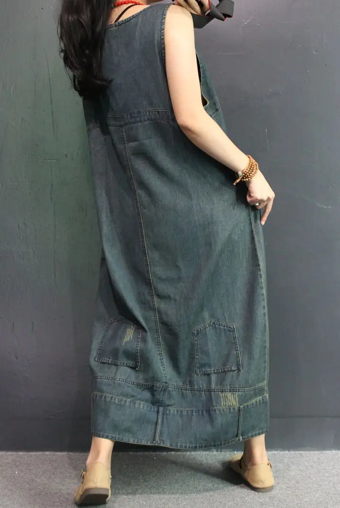 Женские винтажные платья на каждый день свободные без рукавов с треугольным