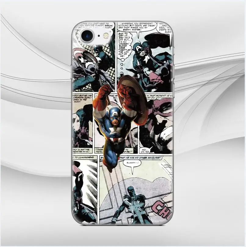 Style 4 Герой комиксов Marvel Оболочка Чехол для iphone X XR XS MAX 5 5S SE 6 6S 7 8 9 Plus для iPod Touch 5 6 Чехол для телефона Coque Чехлы бамперы - Цвет: Style 4