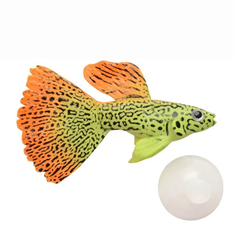 Силиконовые искусственные тропические рыбки аквариумные украшения плавающие