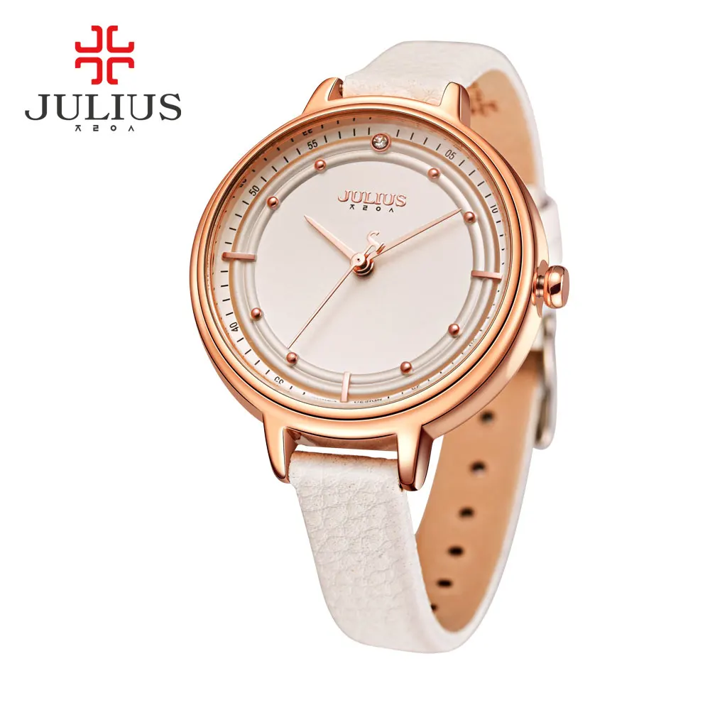JULIUS JA 905 2019 новые роскошные цвета розового золота женские наручные часы для