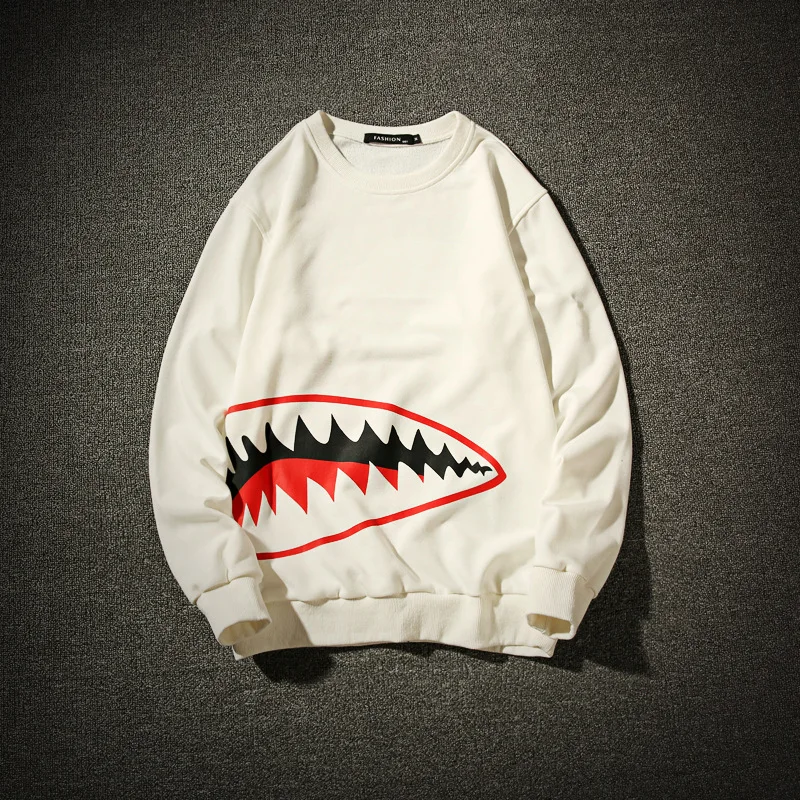 Vogue Sharkmouth/повседневные толстовки для подростков в стиле хип-хоп с длинными