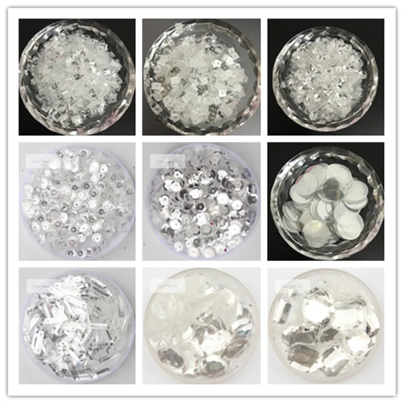 Плоские Блестки разных цветов с кристаллами 3 мм-16 мм красивые поделки для