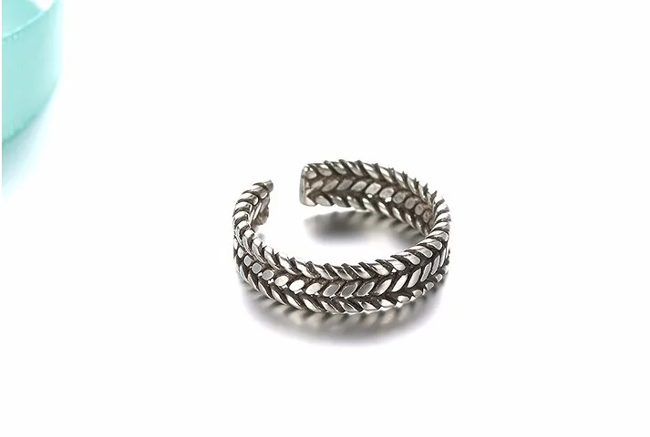 Винтажные 925 пробы-серебряные-ювелирные изделия Три Jomon открытие черные тайские серебряные старое серебряное кольцо Мужчины Женщины Анель 18 мм S-R07