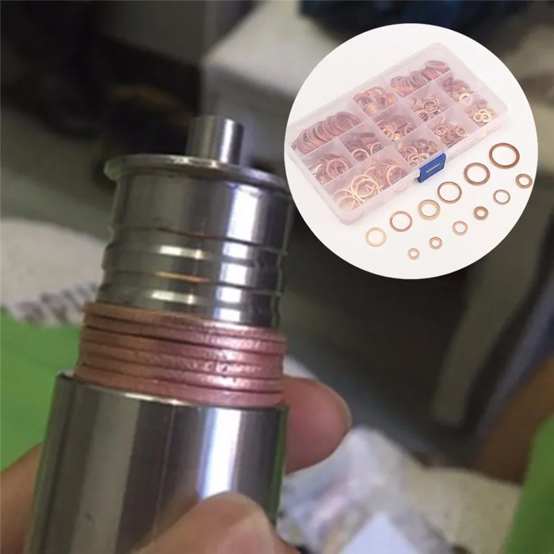 280 шт./компл. плоская медная шайба простые шайбы с футляром для винтов крепежные