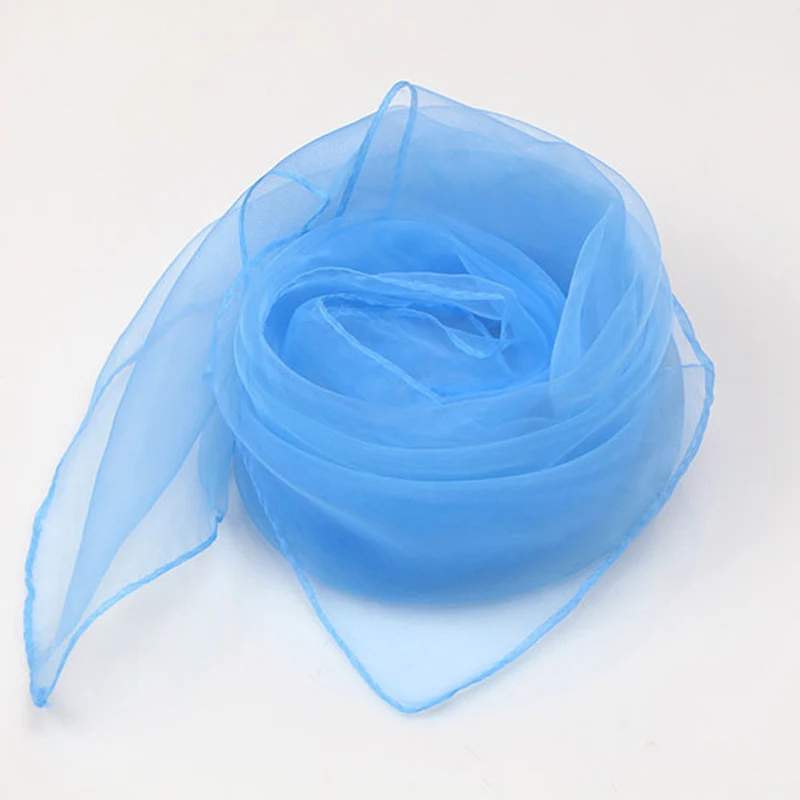 Шарф Шелковый однотонный для женщин небольшой шарф карамельных цветов повязка