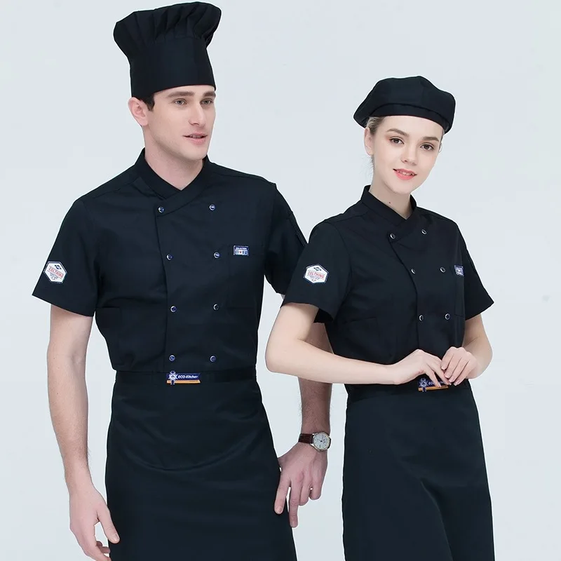 Мужская куртка шеф повара с коротким рукавом пальто для в отеле женские модели
