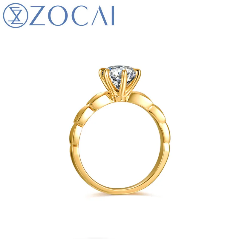 ZOCAI БРЕНД кольцо 100% Подлинная 18 К золото (Au750) Реал 0.30 КТ CERTIFIED diamond Обручение JBW00943 |