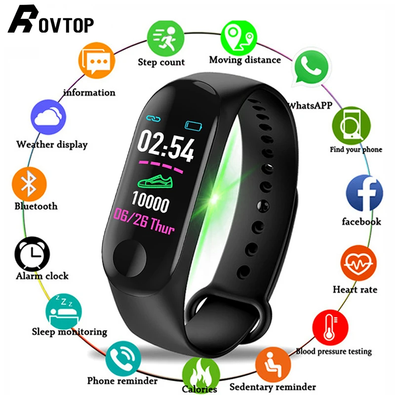 Мужские Смарт часы M3 Plus с цветным экраном водонепроницаемые IP67 монитором