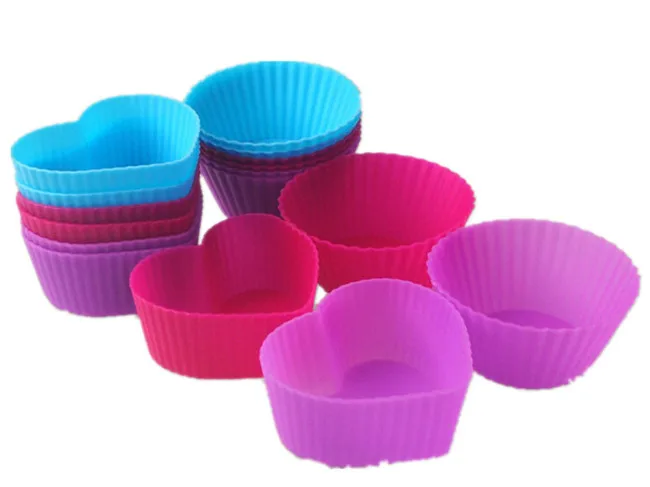 8 шт./лот красочная утолщенная силиконовая формочка для маффинов и тортов диаметр