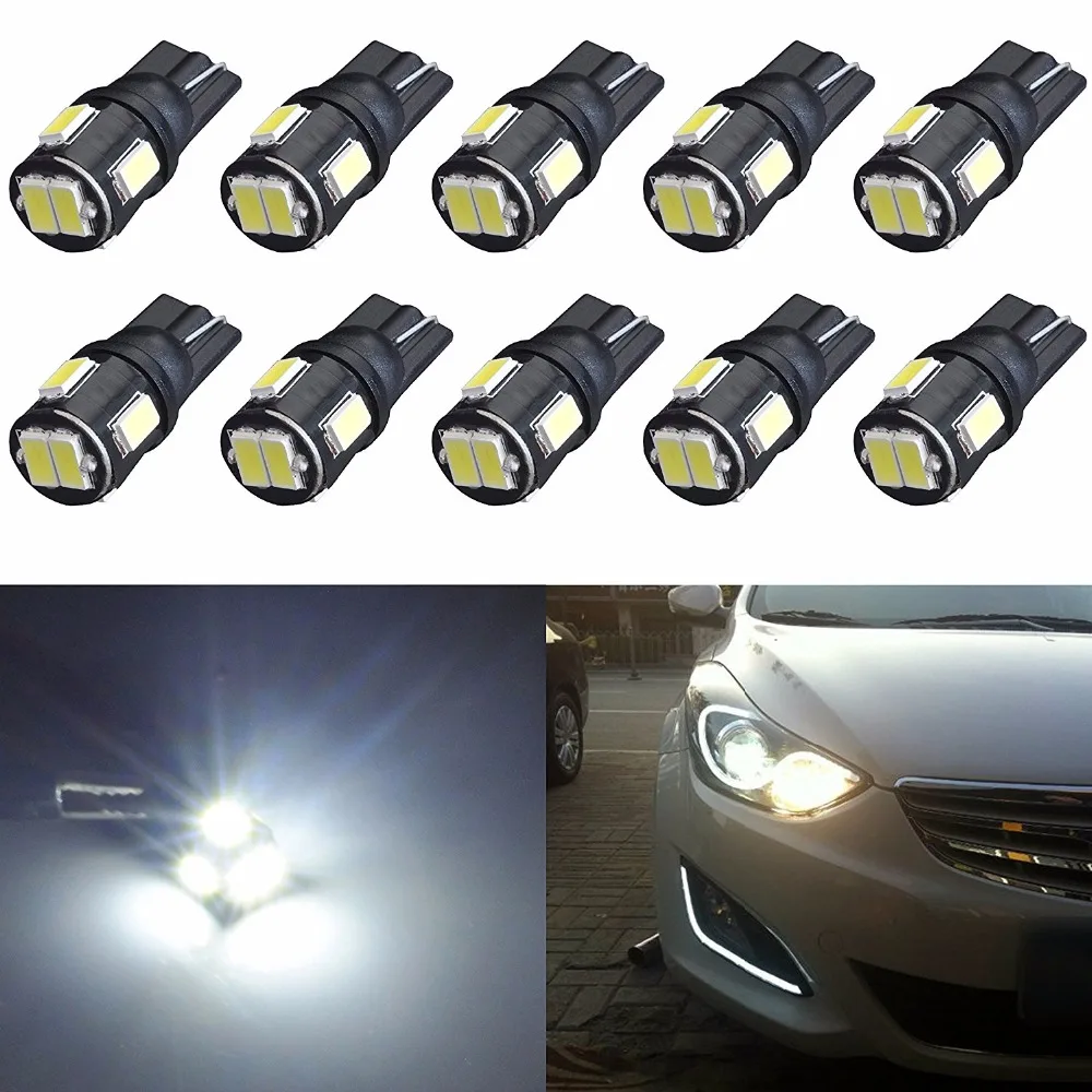AGLINT 10 шт. W5W T10 Авто Led Ксенон белый 12В 194 168 Автоматическая внутренняя светодиодная