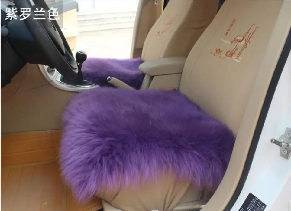 Одноместный чехол для автомобильного сиденья зимняя теплая шерстяная подушка