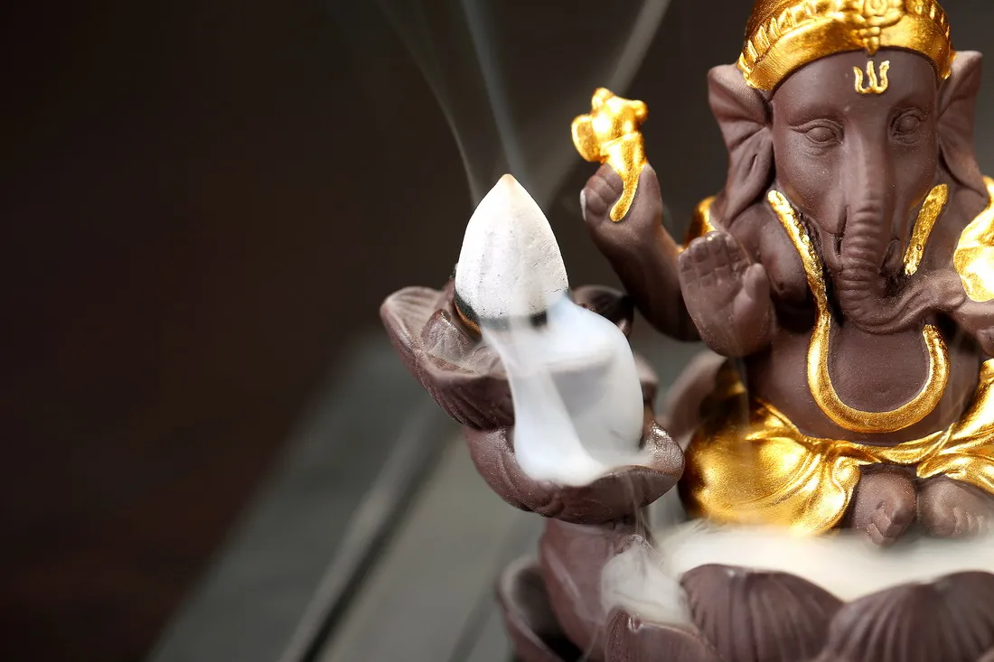 Индийская конусная кадильница Lord Ganesha офисный стол домашний декор чайный домик