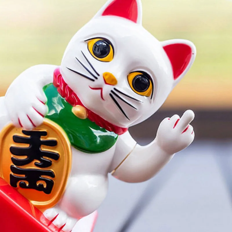 CATTITUDE LUCKY CAT с отношение Забавный средний палец Lucky Cat рукопожатие Фортуна Ремесел