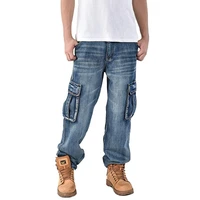 plus size 30 46 fashion mens baggy hip hop jeans pants multi pockets skateboard cargo jeans for men tactical denim joggers 40 4