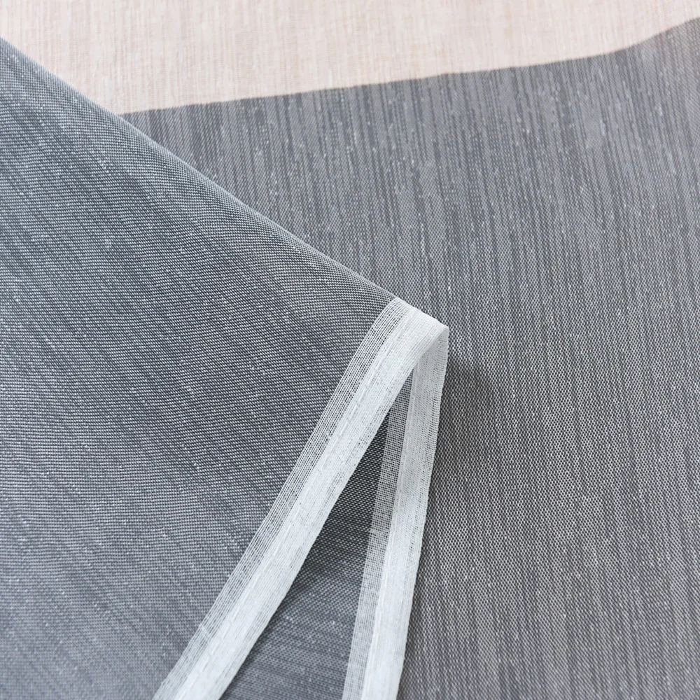 Занавески из хлопка и льна полузатемняющие шторы на окна с узором в полоску