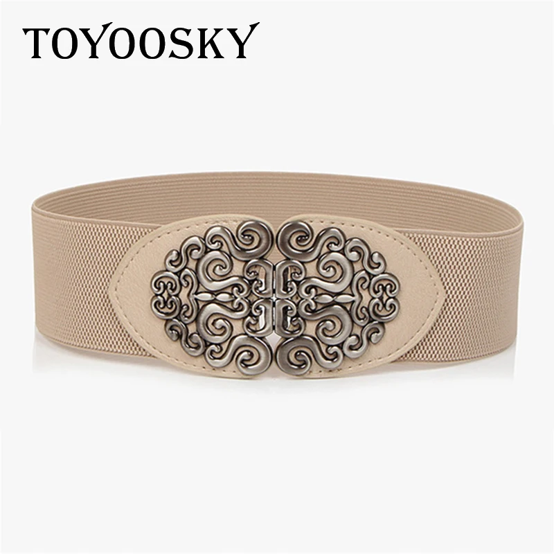 Женский широкий пояс из искусственной кожи дизайнерский эластичный в стиле