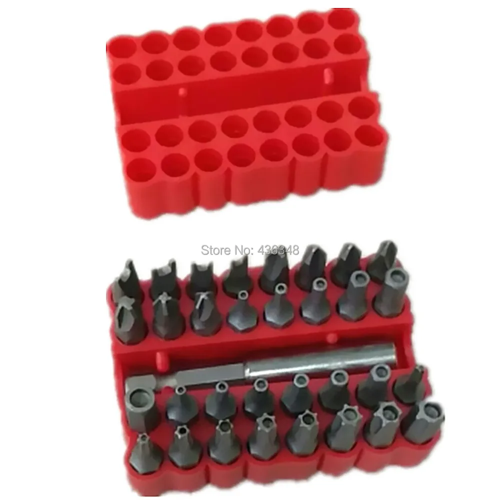 33 шт. безопасности Набор бит отвертка инструмент держатель Tri-Wing Torx Star Hex 60 мм