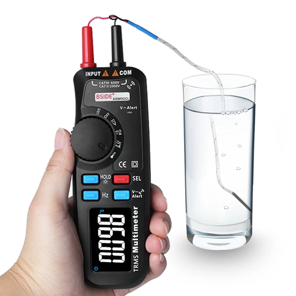 Многофункциональный цифровой мультиметр ручка BSIDE ADM92CL цветной ЖК дисплей Multimetro