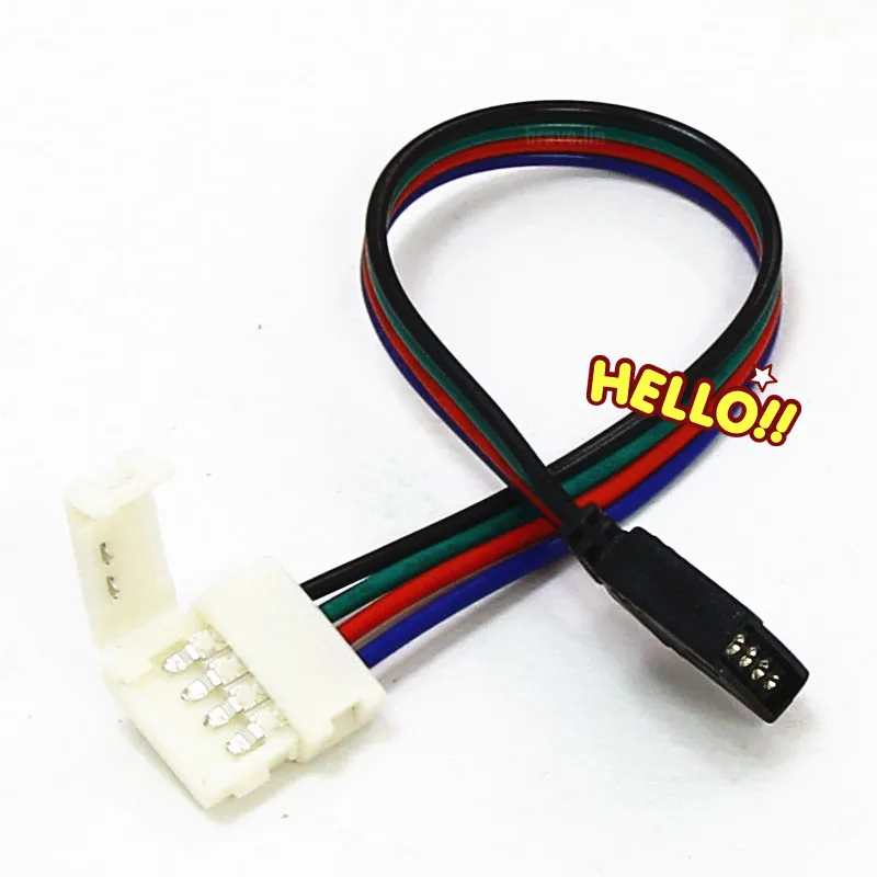 (Бесплатная доставка) 10 шт./лот для 5050 RGB полоса лампы 4Pin разъем кабель 15 см длинный