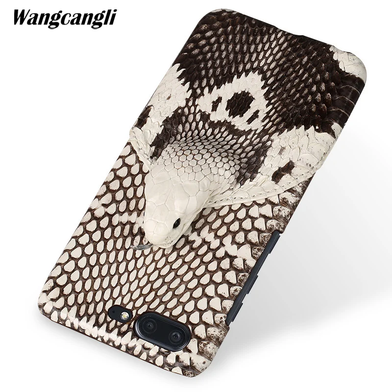 wangcangli Brand genuine snake skin phone case For Gionee S10 back cover protective leather | Мобильные телефоны и