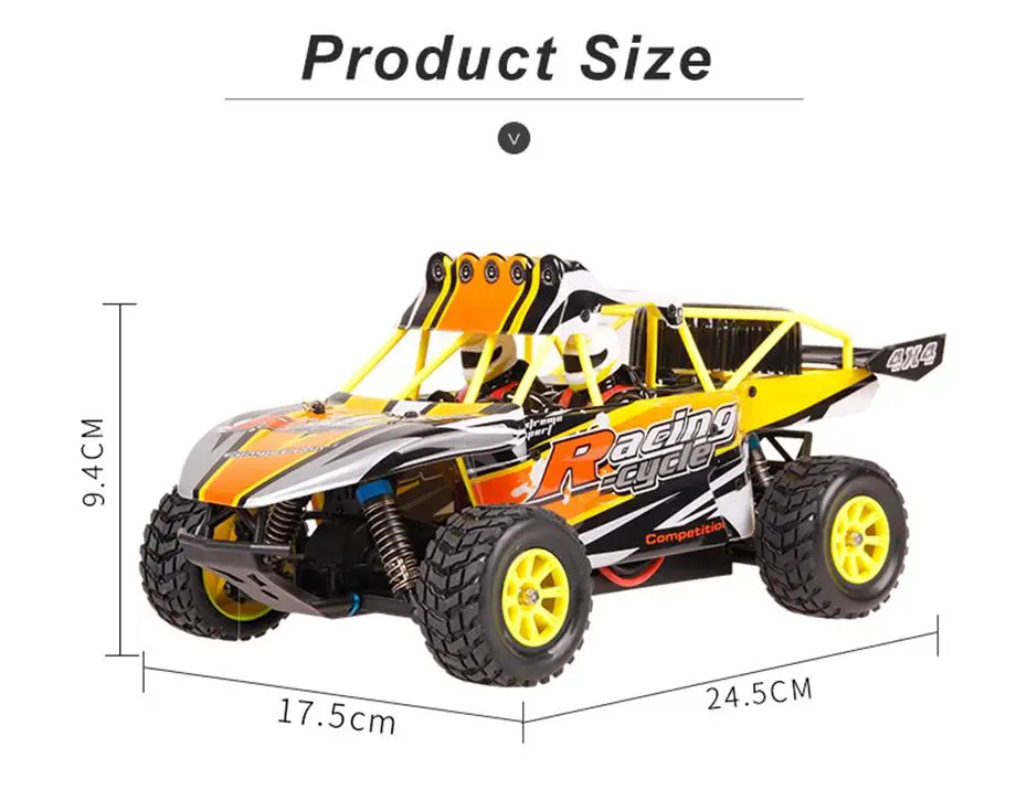 Wltoys K929 B скоростной автомобиль 70 км/ч Радиоуправляемый 1:18 4WD внедорожник