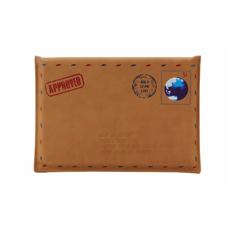 2pcs/pack PU Leather Fiber Sleeve Mail Envelope Style Case Cover Unique Bag Design for IPhone ipad | Компьютеры и офис