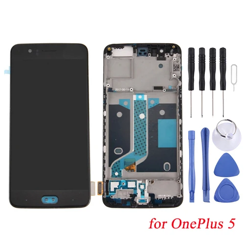 Для OnePlus 3t 5 ЖК экран дигитайзер полная сборка с рамкой для X E1003 мобильного